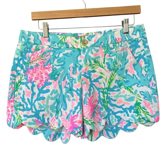 Lilly Pulitzer Women's 5" Buttercup Low Rise Stretch Scalloped Shorts Size 6 - Picture 2 of 7
